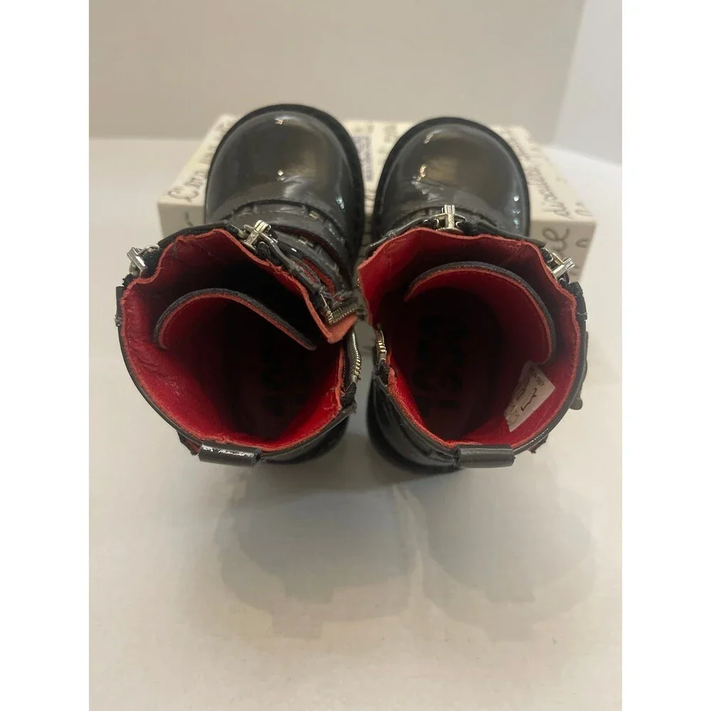 I Pinco Pallino Imelde & Stefano Cavalleri Toddler Boots Size 25 (8) Dark Gray